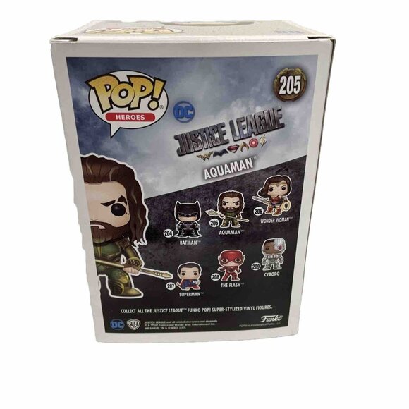 Funko Pop! Heroes Aquaman #205 DC Justice League Vinyl Figure Collectible - Picture 3 of 6